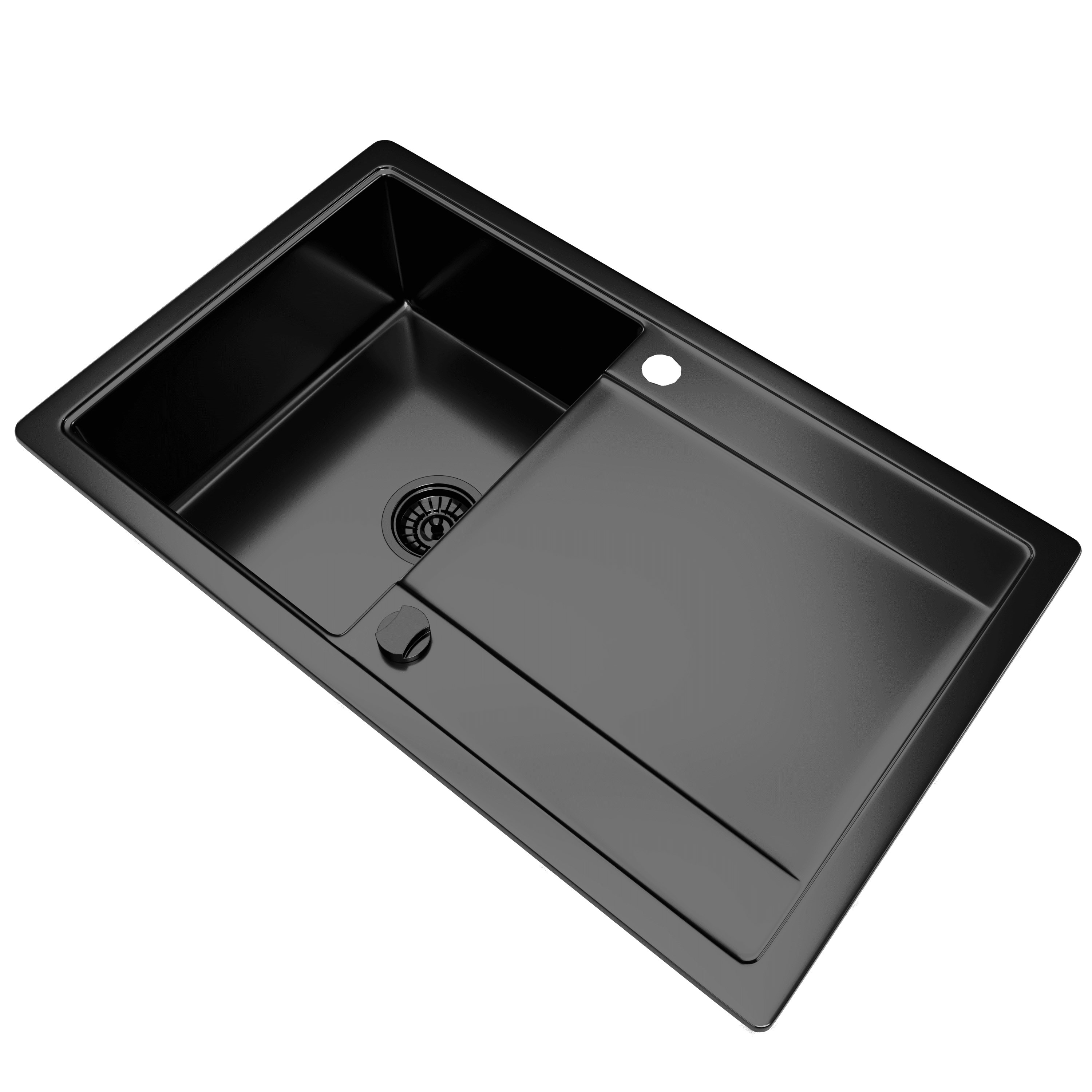 Grafitowy zlewozmywak granitowy KGS Z 4575 1B1D Deep Black